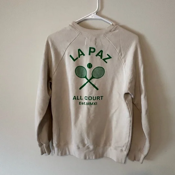La Paz Cunha All Court Sweatshirt - Ecru | Garmentory Size Small - Picture 5 of 8
